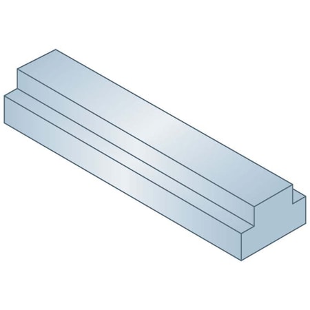 Step Key Stock 2, 5/8 In Top W, 5/16 In Top Step H, 11/16 In Bottom W, 1/4 In Lower Step H